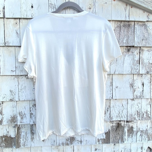 Pendleton Silk Cotton Blend V-Neck  Blouse - Picture 3 of 7